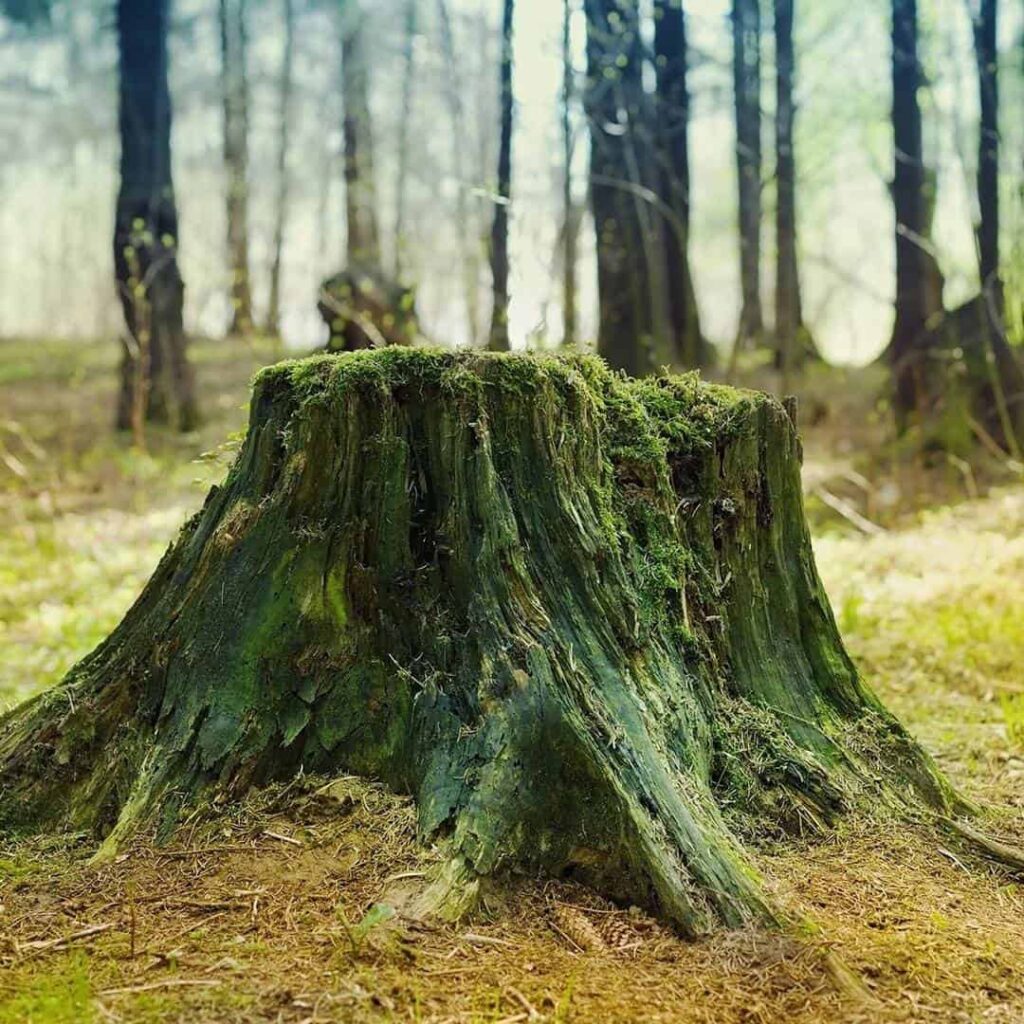 Weight of the tree stump